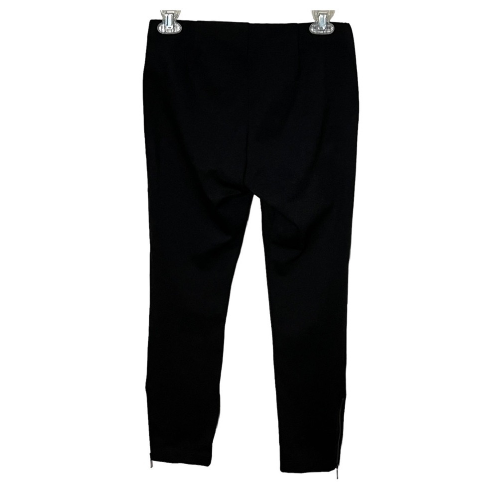 Eileen Fisher Petites Stretch Ankle Pants With Zipper Slits Size PP Black